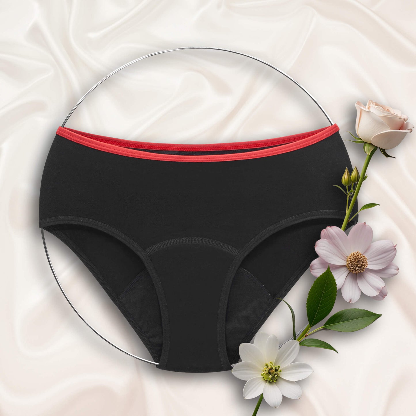 Menstruační kalhotky - Vysoké - merino - střední menstruace