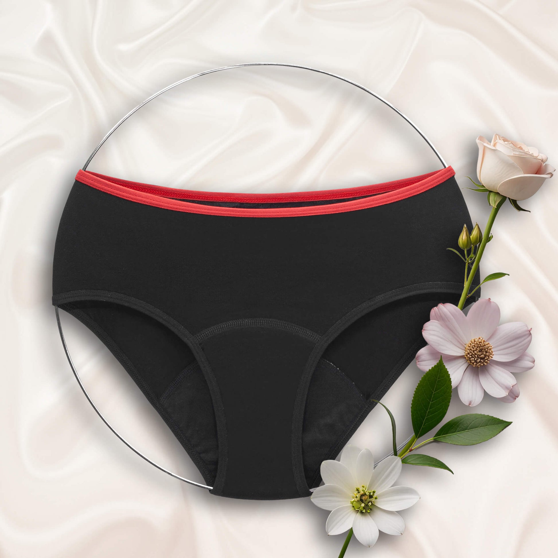 Menstruační kalhotky - Vysoké - merino - střední menstruace